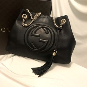 Gucci Soho Large Leather Chain Tote